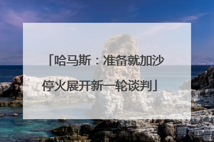 哈马斯：准备就加沙停火展开新一轮谈判