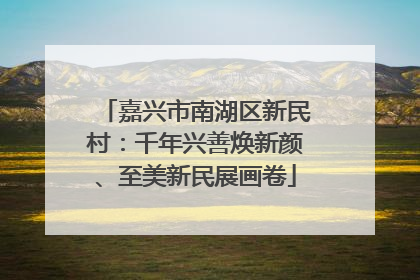 嘉兴市南湖区新民村：千年兴善焕新颜、至美新民展画卷