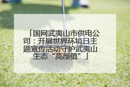 国网武夷山市供电公司：开展世界环境日主题宣传活动守护武夷山生态“高颜值”