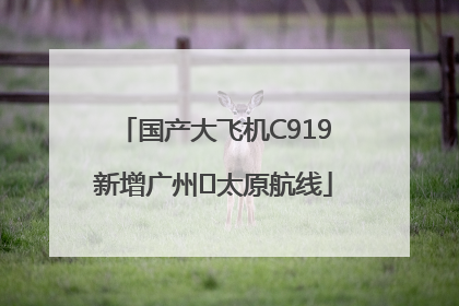 国产大飞机C919新增广州⇌太原航线