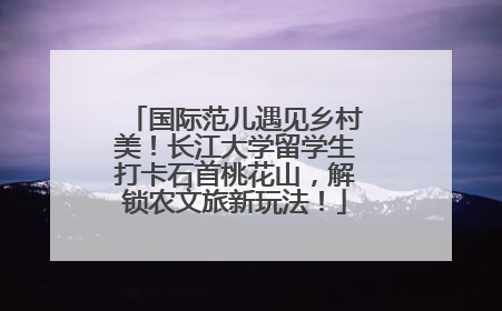国际范儿遇见乡村美！长江大学留学生打卡石首桃花山，解锁农文旅新玩法！