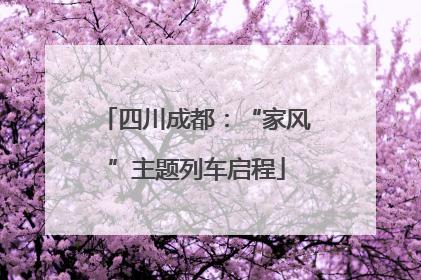 四川成都：“家风”主题列车启程