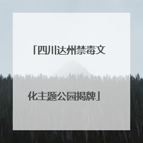 四川达州禁毒文化主题公园揭牌