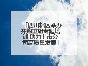 四川辖区举办并购重组专题培训 助力上市公司高质量发展