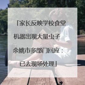家长反映学校食堂机器出现大量虫子 余姚市多部门回应：已去现场处理