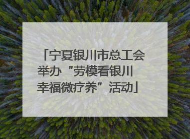 宁夏银川市总工会举办“劳模看银川 幸福微疗养”活动