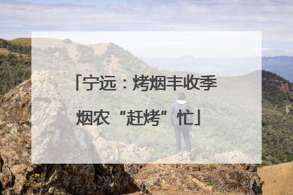 宁远：烤烟丰收季 烟农“赶烤”忙