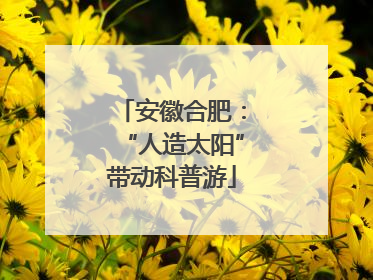 安徽合肥：“人造太阳”带动科普游
