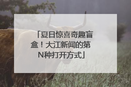 夏日惊喜奇趣盲盒！大江新闻的第N种打开方式