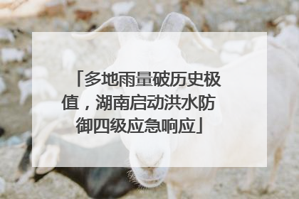 多地雨量破历史极值，湖南启动洪水防御四级应急响应