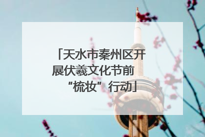 天水市秦州区开展伏羲文化节前 “梳妆”行动