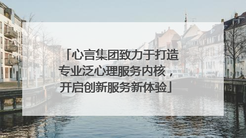 心言集团致力于打造专业泛心理服务内核，开启创新服务新体验