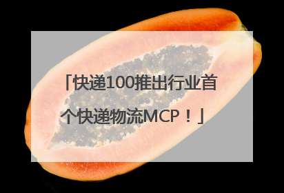 快递100推出行业首个快递物流MCP！