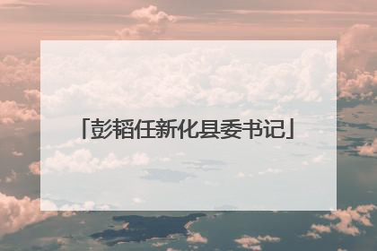 彭韬任新化县委书记