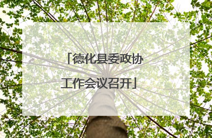 德化县委政协工作会议召开