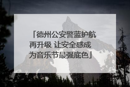 德州公安警蓝护航再升级 让安全感成为音乐节最强底色