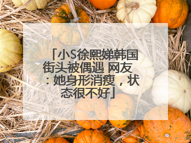 小S徐熙娣韩国街头被偶遇 网友：她身形消瘦，状态很不好