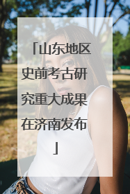 山东地区史前考古研究重大成果在济南发布