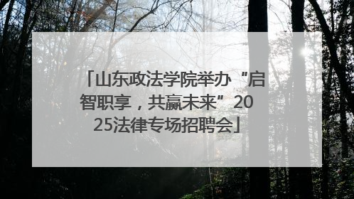 山东政法学院举办“启智职享，共赢未来”2025法律专场招聘会