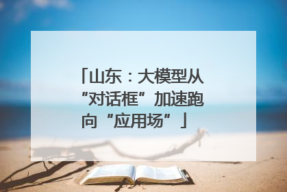 山东：大模型从“对话框”加速跑向“应用场”