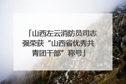 山西左云消防员司志强荣获“山西省优秀共青团干部”称号