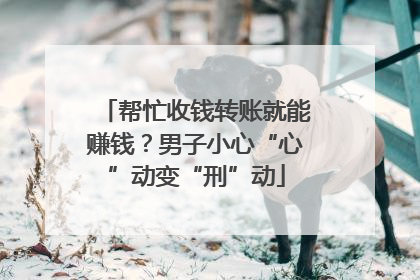 帮忙收钱转账就能赚钱？男子小心“心”动变“刑”动