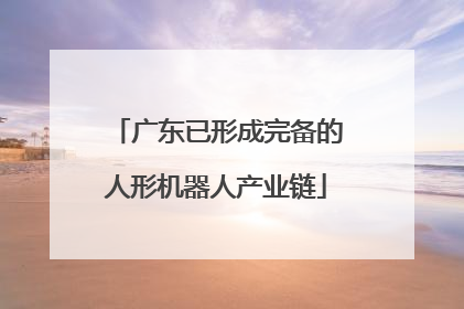 广东已形成完备的人形机器人产业链
