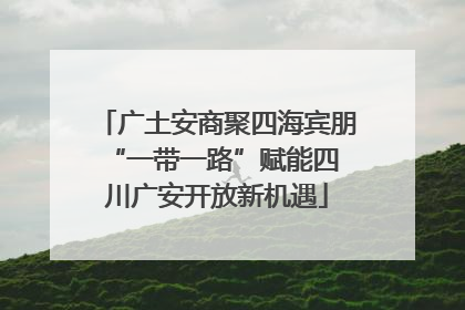广土安商聚四海宾朋 “一带一路”赋能四川广安开放新机遇