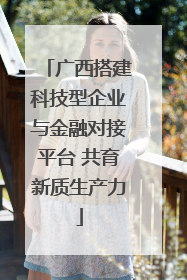 广西搭建科技型企业与金融对接平台 共育新质生产力