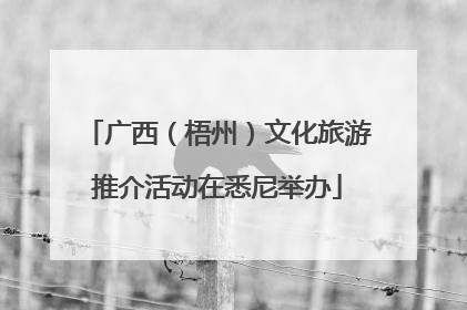 广西（梧州）文化旅游推介活动在悉尼举办