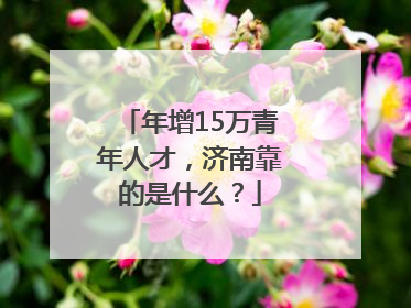 年增15万青年人才，济南靠的是什么？
