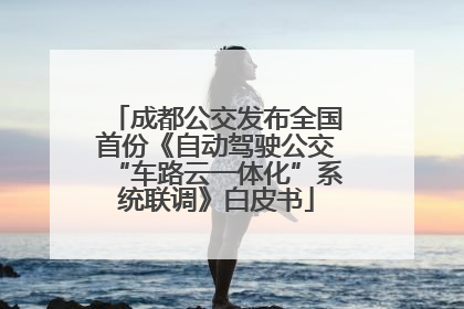 成都公交发布全国首份《自动驾驶公交“车路云一体化”系统联调》白皮书