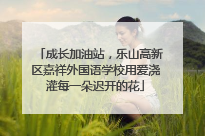 成长加油站，乐山高新区嘉祥外国语学校用爱浇灌每一朵迟开的花