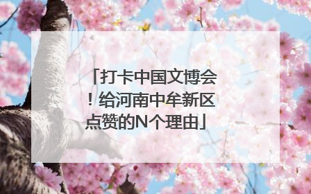 打卡中国文博会！给河南中牟新区点赞的N个理由