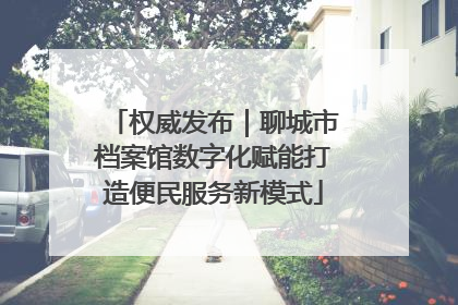 权威发布｜聊城市档案馆数字化赋能打造便民服务新模式