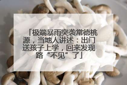 极端暴雨突袭常德桃源，当地人讲述：出门送孩子上学，回来发现路“不见”了