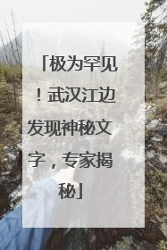 极为罕见！武汉江边发现神秘文字，专家揭秘