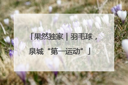 果然独家｜羽毛球，泉城“第一运动”
