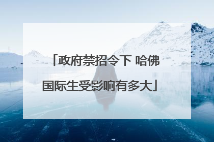 政府禁招令下 哈佛国际生受影响有多大