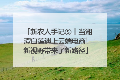 新农人手记⑤丨当湘潭白莲遇上云端电商 新视野带来了新路径