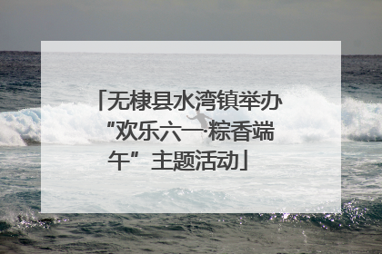 无棣县水湾镇举办“欢乐六一·粽香端午”主题活动