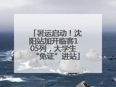 暑运启动！沈阳站加开临客105列，大学生“免证”进站