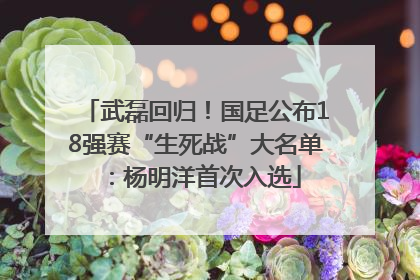 武磊回归！国足公布18强赛“生死战”大名单：杨明洋首次入选