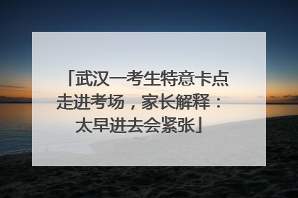 武汉一考生特意卡点走进考场，家长解释：太早进去会紧张