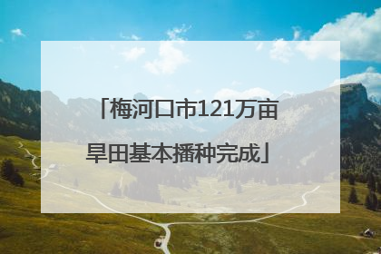 梅河口市121万亩旱田基本播种完成