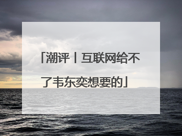 潮评丨互联网给不了韦东奕想要的