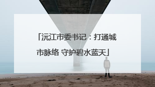沅江市委书记：打通城市脉络 守护碧水蓝天