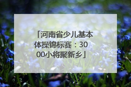 河南省少儿基本体操锦标赛：3000小将聚新乡