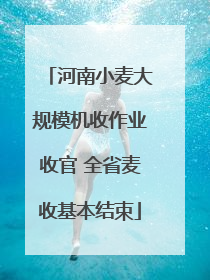 河南小麦大规模机收作业收官 全省麦收基本结束