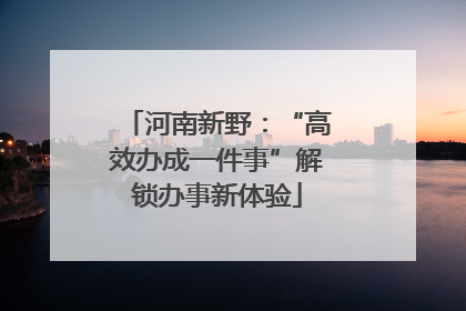 河南新野：“高效办成一件事”解锁办事新体验